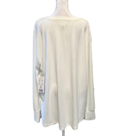 Jones New York White Long Sleeve Tunic Soft Stretch Fabric Plus Size 3X - Picture 2 of 8